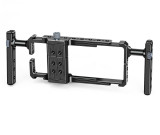 Phone Cage Video Rig with Dual Handle Hand Grip for iPhone for Android Mobile Photo Video Vlog Stabilizer Handheld Tripod Mount