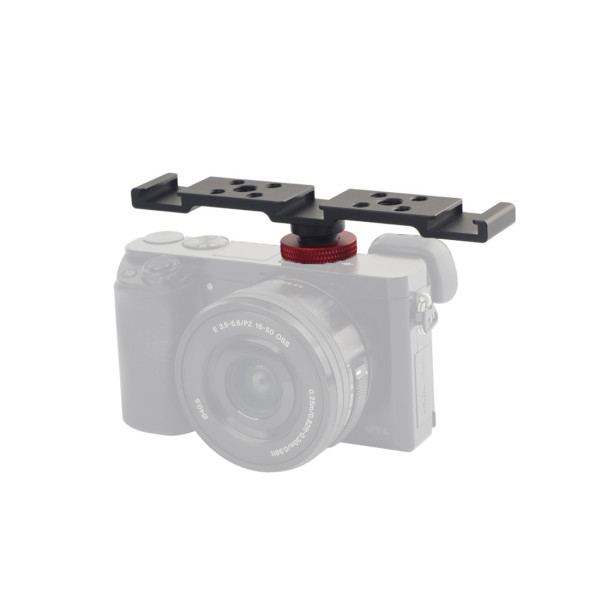 Cold Shoe Bracket Triple 3 Universal Hot Shoe Extension Mount Bar for DSLR Camera LED Video Light Microphone Monitor Flash