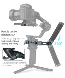 Foldable L Bracket with NATO Clamp for DJI RSC2/RS3/RS3 Mini/RS3 PRO/RS4/RS4 PRO Gimbal Stabilizer Handle Sling Grip Mounting