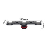 Cold Shoe Bracket Triple 3 Universal Hot Shoe Extension Mount Bar for DSLR Camera LED Video Light Microphone Monitor Flash