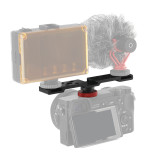 Cold Shoe Bracket Triple 3 Universal Hot Shoe Extension Mount Bar for DSLR Camera LED Video Light Microphone Monitor Flash