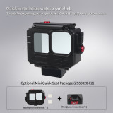 Aluminum Alloy 80m Waterproof Housing Case Diving Case for Gopro 13 12 11 10 9 Action Camera Underwater Vlog Shell Protective Frame