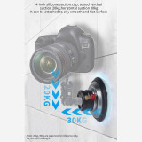 4-inch Suction Cup Holder Quick Release Large Suction Vacuum Fixed Base for Cell Phone SLR Sports Camera