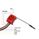 Long Range 5.8Ghz 1600mW VTX with Fan 0/200/500/800/1600mW 1.6W VTX Video Transmitter Cooling Fan with CNC shell For RC FPV Dron