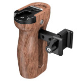 NATO Side Handle Handgrip Universal Camera Cage Wooden Handle with Cold Shoe Mount for Sony Canon Nikon DSLR Camera Accessories