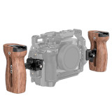 NATO Side Handle Handgrip Universal Camera Cage Wooden Handle with Cold Shoe Mount for Sony Canon Nikon DSLR Camera Accessories