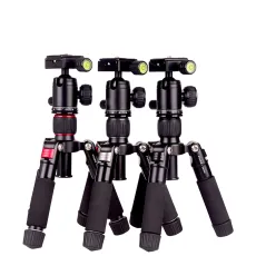 FM5S-MINI Lightweight Travel Tripod Portable Aluminium Tripod with Quick Release Plate and Ball Head for Canon Sony DSLR Camera