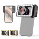 APEXEL For Eyelashes And Nails Photography with M15X Macro Display Finger 95+Fill Light Universal Clip Phone Lens For Apple Or Android