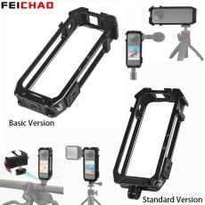 Aluminum X4 Cage Rig 1/4 Magnetic Folding Tripod Adapter Quick Cold Shoe Mount Fast Lock for Insta360 X4 Action Panoramic Camera