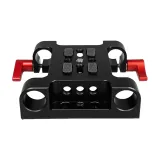 Quick Release Bracket Universal 15mm Aluminium Alloy Dual Rod Rail Clamp Mounting Base  for DSLR Cameras Rig Follow Focus System