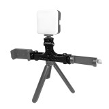Aluminium Alloy Multi-functional Three-way Live Video Stand Support for Mobile Phone for SLR Cameras with 1/4  Ball Head Mount