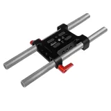 Quick Release Bracket Universal 15mm Aluminium Alloy Dual Rod Rail Clamp Mounting Base  for DSLR Cameras Rig Follow Focus System