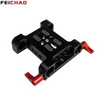 Quick Release Bracket Universal 15mm Aluminium Alloy Dual Rod Rail Clamp Mounting Base  for DSLR Cameras Rig Follow Focus System