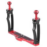 FEICHAO DSLR Diving Dual Handle Tray Bracket Grip Carrier for GoPro Action Camera Housing Holder Case Underwater Photography