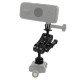 Dual Ball Head Magic Arm Mount Adapter with 1/4'' Screw for Sony DSLR Fill Light Monitor Load Tripod Adapter for Gopro Camera