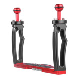 FEICHAO DSLR Diving Dual Handle Tray Bracket Grip Carrier for GoPro Action Camera Housing Holder Case Underwater Photography