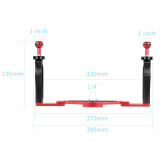 FEICHAO DSLR Diving Dual Handle Tray Bracket Grip Carrier for GoPro Action Camera Housing Holder Case Underwater Photography
