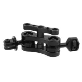 Dual Ball Head Magic Arm Mount Adapter with 1/4'' Screw for Sony DSLR Fill Light Monitor Load Tripod Adapter for Gopro Camera
