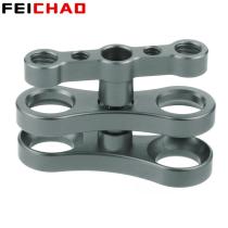 2x Diving 1 inch Ball Clamp Anti-Drop Tripod Butterfly Clip Joint 1/4 3/8 Mount for GoPro 13 DJI Osmo Action Camera Underwater Light Torch Bracket