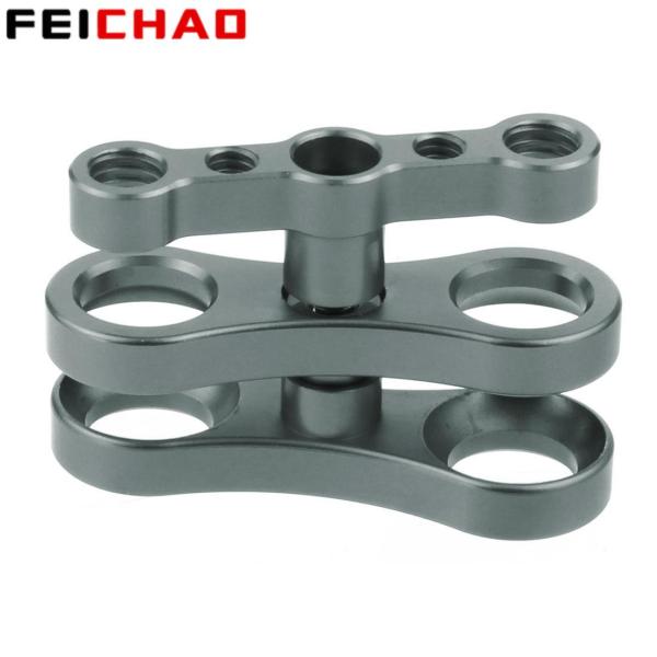 2x Diving 1 inch Ball Clamp Anti-Drop Tripod Butterfly Clip Joint 1/4 3/8 Mount for GoPro 13 DJI Osmo Action Camera Underwater Light Torch Bracket