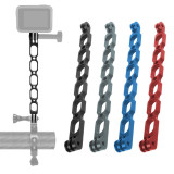 Aluminum Selfie Extension Arm Helmet Lengthen Rod Bracket 1/4 Hole for GoPro 13 for insta360 One Action Camera Hand Grip Handgrip