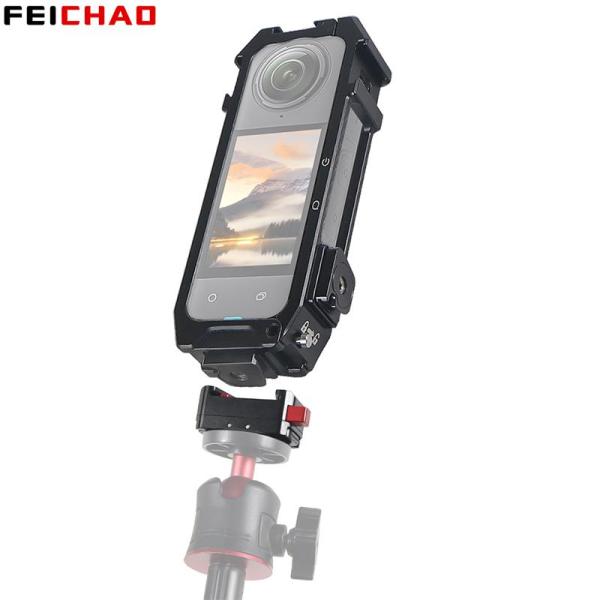 Quick Mount X4 Camera Cage 360 Expansion Protective Frame 1/4 Magnetic Foldable Adapter for Insta360 Insta 360 X4 Action Tripod