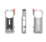 Camera Cage for Insta360 X4 Cooling Frame Kit Protective Cage Dual Cold Shoe Mount for Light Stand Microphone Holder