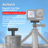 Magnetic Quick Release Mount Bracket 2 Claw / Cold Shoe For DJI Action 5pro Tripod Adapter for DJI Osmo Action 3 4 Accessories