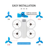 2 Pairs 2016S Color Propeller for DJI NEO Drone Replacement Props 3-Blade Lightweight Fans Wing Quick Release Accessories
