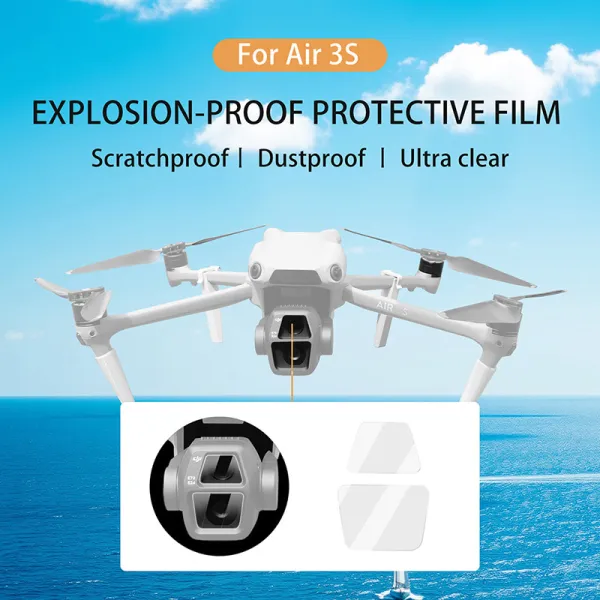 HD Protective Film for DJI AIR 3S Drone Glass Screen Protector Anti-Scratch Camera Lens Protector for AIR 3S Accessories