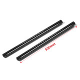 2PCS 15mm Rod with 1/4 Thread for DSLR Camera Rig 15mm Shoulder Rig Video Camera Cage Rail System Aluminum Alloy Rod Length 50cm