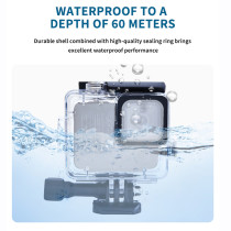 Waterproof Housing Case for GoPro Hero 11 Mini Camera Cage Aluminum Alloy 80meters Diving Underwater Vlog Shell Protective Frame