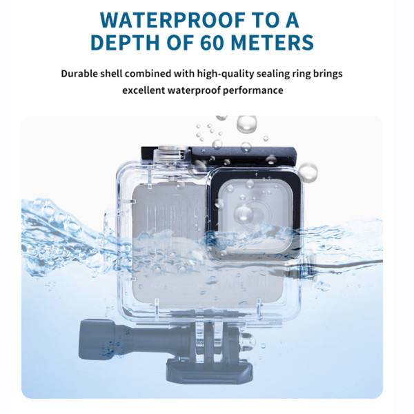 Waterproof Housing Case for GoPro Hero 11 Mini Camera Cage Aluminum Alloy 80meters Diving Underwater Vlog Shell Protective Frame