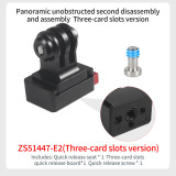 1/4  Screw Mini Quick Release Clamp Fast Switch Slide Plate for OS-MO 360/Gopro Hero 13 12 11 for Instax360 X4 for DJI Action 5PRO Camera