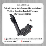 For Insta360 X4 X3 X2 Action Camera Magnetic Adapter Vertical and Horizontal Shooting Mounting Bracket Aluminum Alloy L Plate