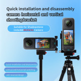 For Insta360 X4 X3 X2 Action Camera Magnetic Adapter Vertical and Horizontal Shooting Mounting Bracket Aluminum Alloy L Plate