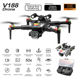 V188 2·4G Drone 6K 8K Aerial Photography 4CH 1503 Brushless Motor Obstacle Avoidance Quadcopter Aircraft