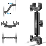 Bike Handlebar Clip Super Clamp Camera Bracket for Insta360 X4 for GoPro13 12 /Action 5PRO Motorcycle Bicycle Torch Light Holder