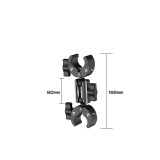 Bike Handlebar Clip Super Clamp Camera Bracket for Insta360 X4 for GoPro13 12 /Action 5PRO Motorcycle Bicycle Torch Light Holder