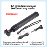 Power Bank Carbon Fiber Selfie Stick 5000mAh/10000mAh Rechargeable USB-C Charging for GoPro Insta360 for DJI  OSMO 360 Action Camera