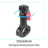 360 Damping 180 Adjustable Bike Bicycle Handlebar Mount Holder Clamp for OS-MO 360/Gopro Hero Insta360 GO3 GO3S for DJI Osmo Action Camera