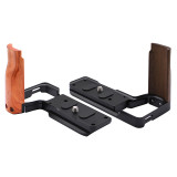 ZV-E10II Camera Cage Rig Quick Release L Plate Bracket Holder Wooden Hand Grip for Sony ZVE10II Camera Arca-Swiss Tripod Mount
