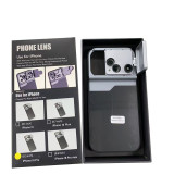 Phone Lens Case Kit 10X Macro Lens 180° Fisheye 2X Telephoto Lens for iPhone 16 PRO MAX 16 PRO Smartphone