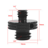 2x Reinforce DSLR Cameras Screw Adapter 1/4 to 3/8 M4 M5 M6 M8 M10 Male Female Screw for Monopod Tripod Ball Lights Bike Mount