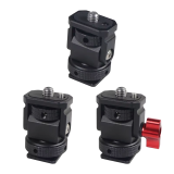 Aluminum Alloy DSLR Stand Holder Cold Shoe Mount for OSMO 360 Cameras Monitor Microphone Hot Shoe Adjustable Support Bracket for SLR Cage