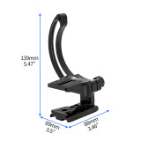 Half-Ring Quick Switch Mount Horizontal Vertical Snapshot Holder 12mm Lift Adjustment for Tripod with 1/4 Screw 38mm Dovetail