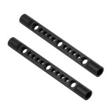 2x Aluminum Alloy 15mm Cheese Rod 150mm Long Pole with 1/4  3/8  Thread Mounting Holes for DSLR SLR Cameras Rail Support System