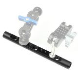 2x Aluminum Alloy 15mm Cheese Rod 150mm Long Pole with 1/4  3/8  Thread Mounting Holes for DSLR SLR Cameras Rail Support System
