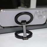Three-Sided Magnetic Phone Ring Holder for MagSafe Magnet Grip for iPhone 16 15 14 13 12 Pro Max For Huawei Xiaomi Stand Holder