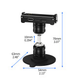 Flexible Adhesive Strong Stick Quick Release Mount 360° Dual BallHead Magnet Base for GoPro13 DJI Action2/ Pocket 4 Insta360 Go3 X4 Camera